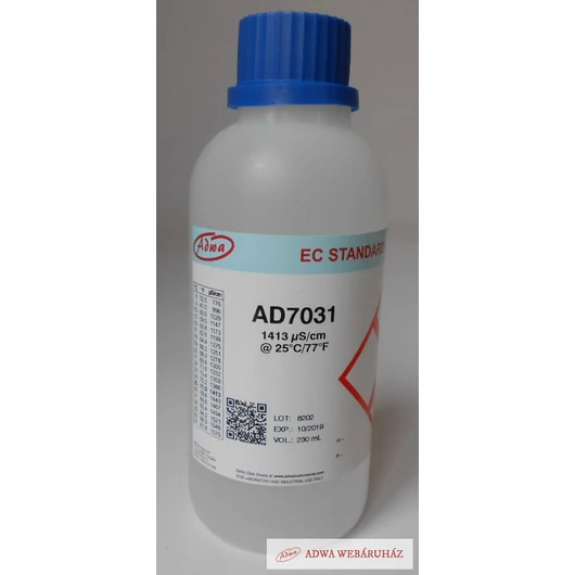 1413 mikroszimensz/cm kalibráló oldat ADWA AD7031  230 ml